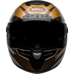Bell Race Star Flex DLX Helmet - Gloss Black/Gold -Cycling Apparel Store bell race star flex dlx street helmet matte gloss black gold front 97037.1609350972