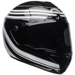Bell SRT Helmet - Vestige Gloss White/Black -Cycling Apparel Store bell srt street helmet vestige gloss white black front right 60623.1562079303