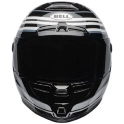 Bell SRT Helmet - Vestige Gloss White/Black -Cycling Apparel Store bell srt street helmet vestige gloss white black front 34560.1562079287