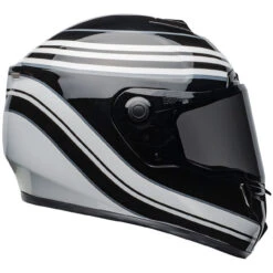 Bell SRT Helmet - Vestige Gloss White/Black -Cycling Apparel Store bell srt street helmet vestige gloss white black right 47153.1562079272