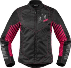 Icon Wireform Women's Textile Jacket -Cycling Apparel Store icon womens wireform motorcycle jacket pink 63684.1456850358